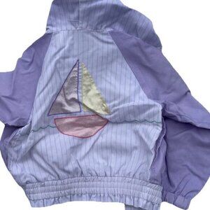 Vintage Hush Puppies Sailboat Windbreaker Zip Jacket Girls Size 6-9 months